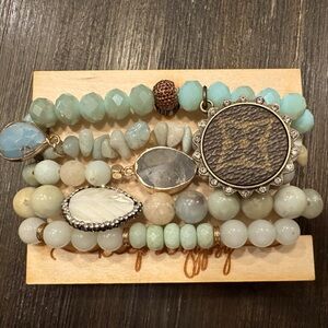 Set of upcycled bracelets